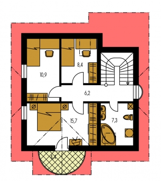 Floor plan of second floor - MILENIUM 225